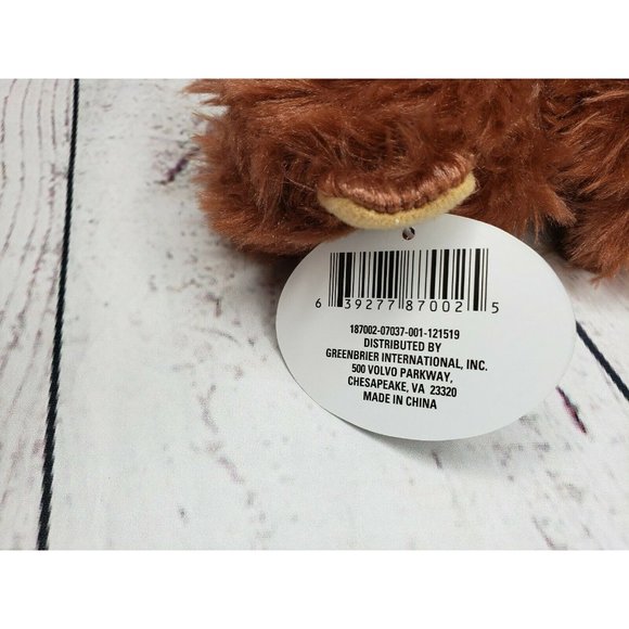 Greenbrier International Brown Fuzzy Teddy Bear Plush Lovey Stuffed Animal Toy - Picture 4 of 9